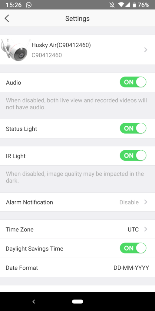 ezviz husky air outdoor camera